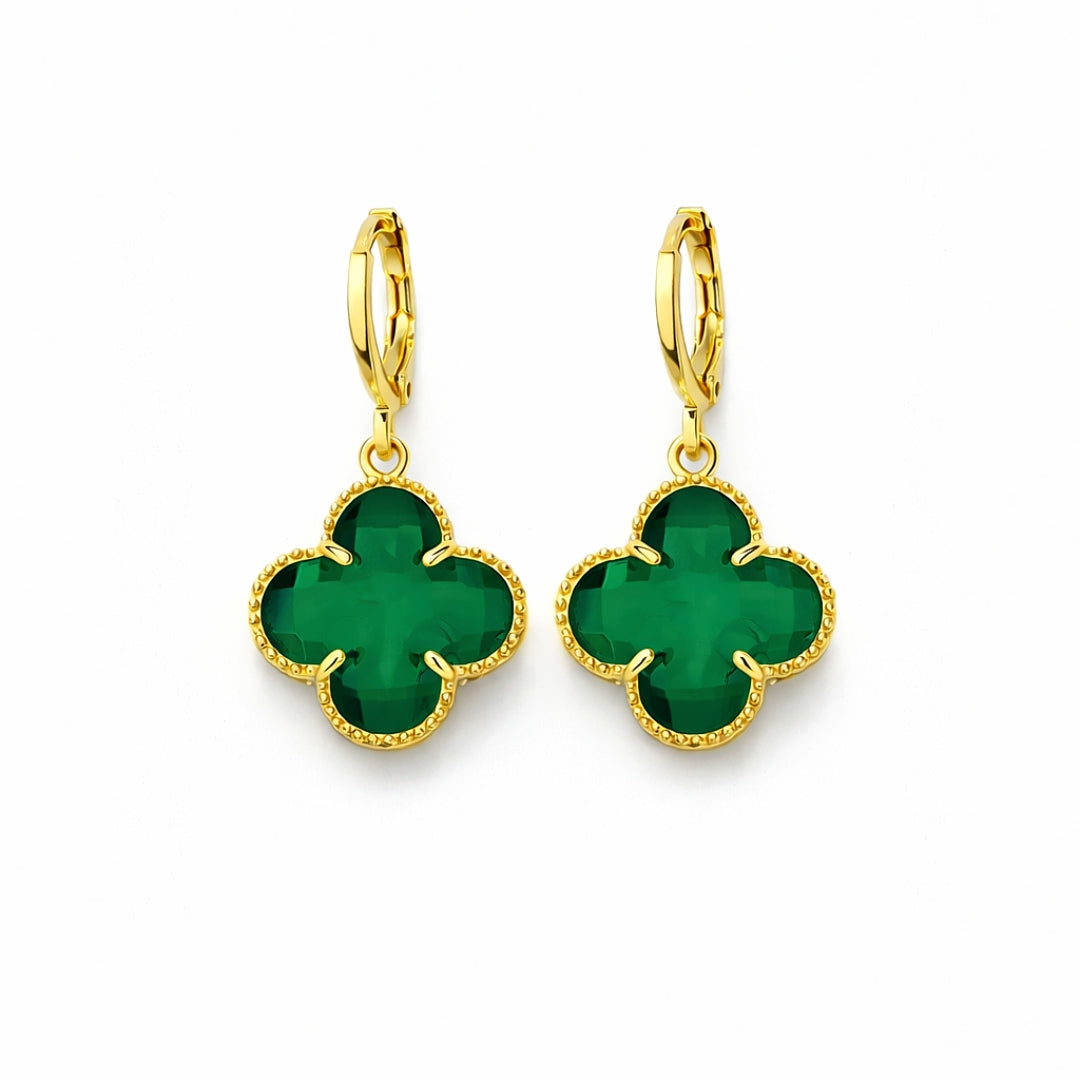 Brinco Trevo Verde Évelis