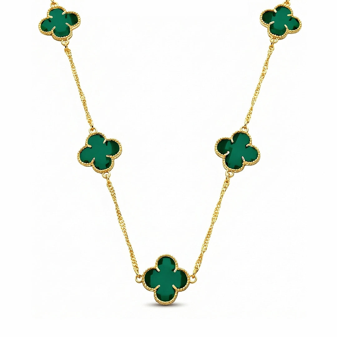 Colar Trevo Verde Évelis