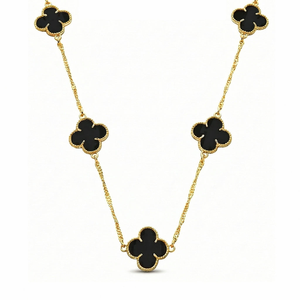 Colar Trevo Preto Évelis