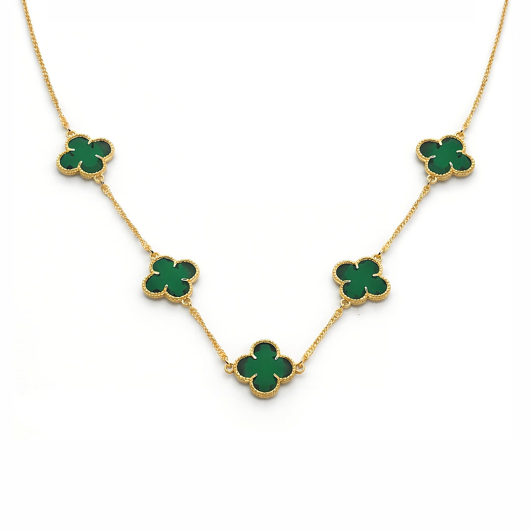 Colar Trevo Verde Évelis