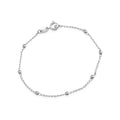 Pulseira Prateada de Bolinhas Delicada